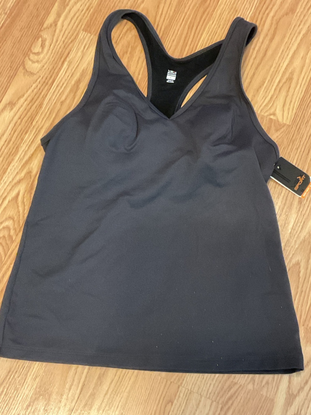 VICTORIA SECRET VSX SPORT CAMI BUILT N BRA BODYWICK SZ.L. GREY